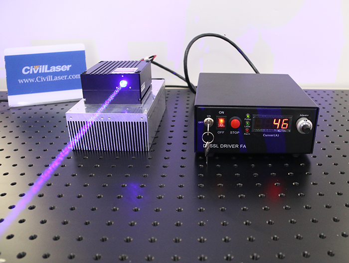 455nm 15W High Power Semiconductor Laser Blue Diode Laser Source - Click Image to Close